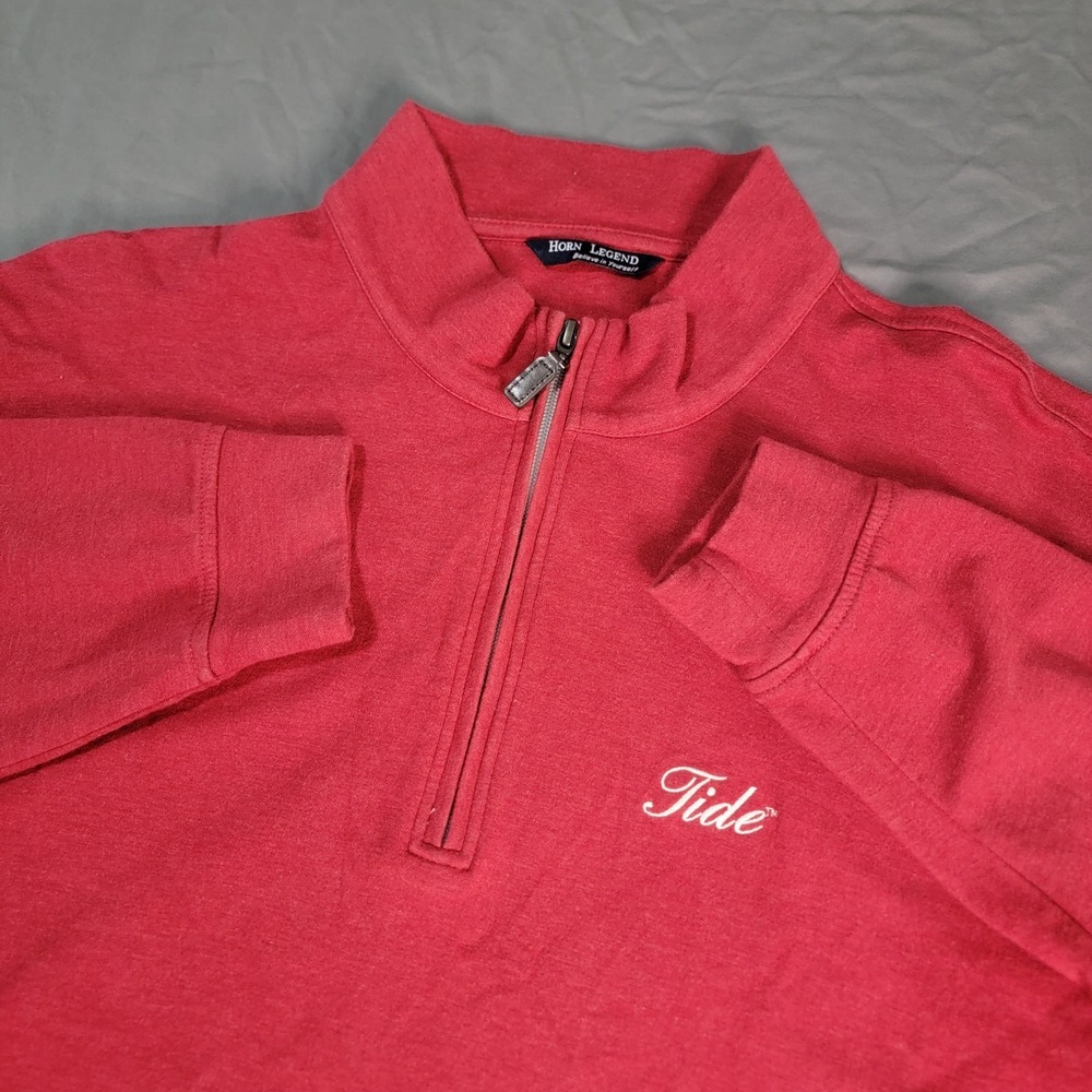 Horn Legend 1/4 Zip Men's XL Red Alabama Crimson Tide Football Long Sleeve